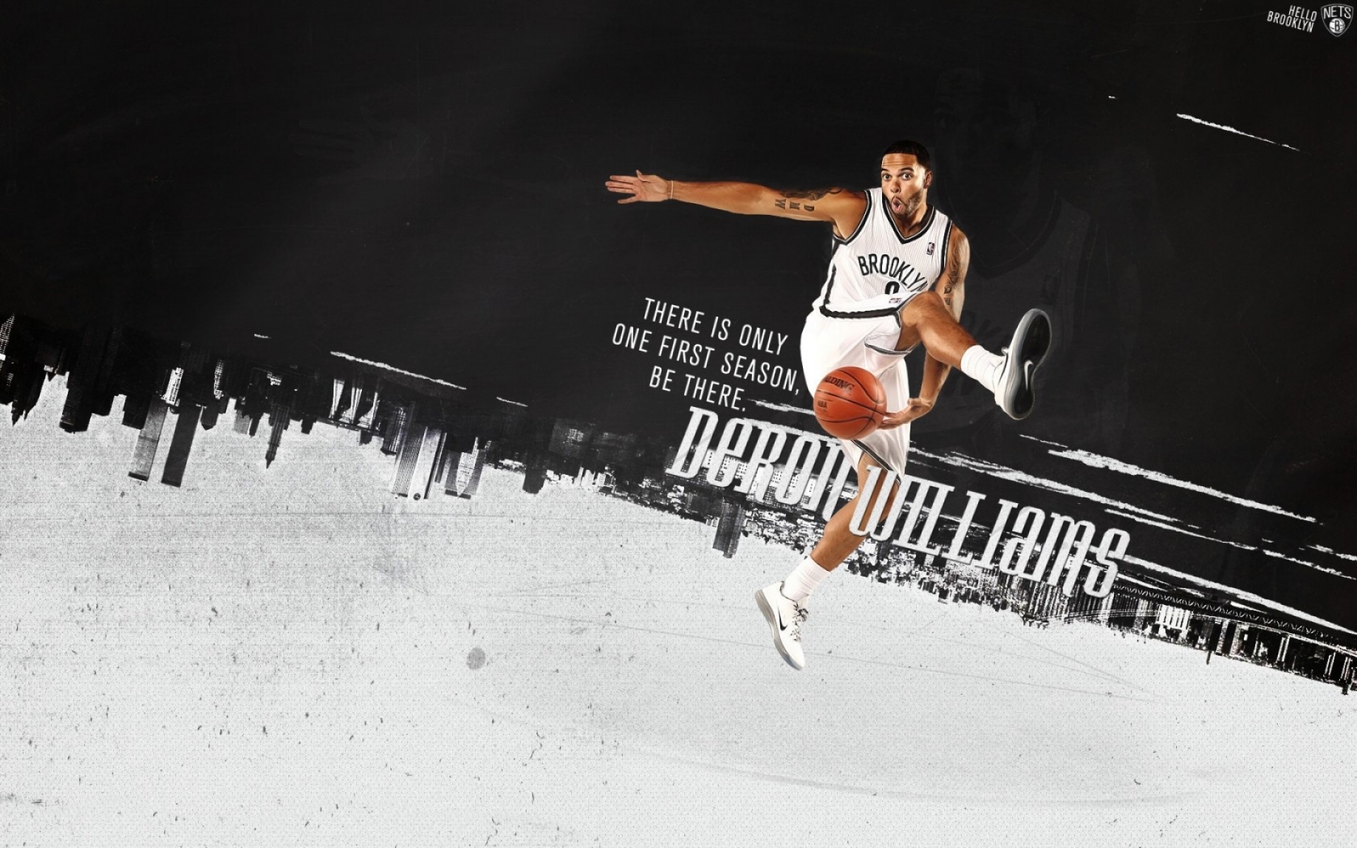 Картинки Дерон Уильямс, Бруклин Нетс, NBA, баскетбол, город, Найк фото и обои на рабочий стол