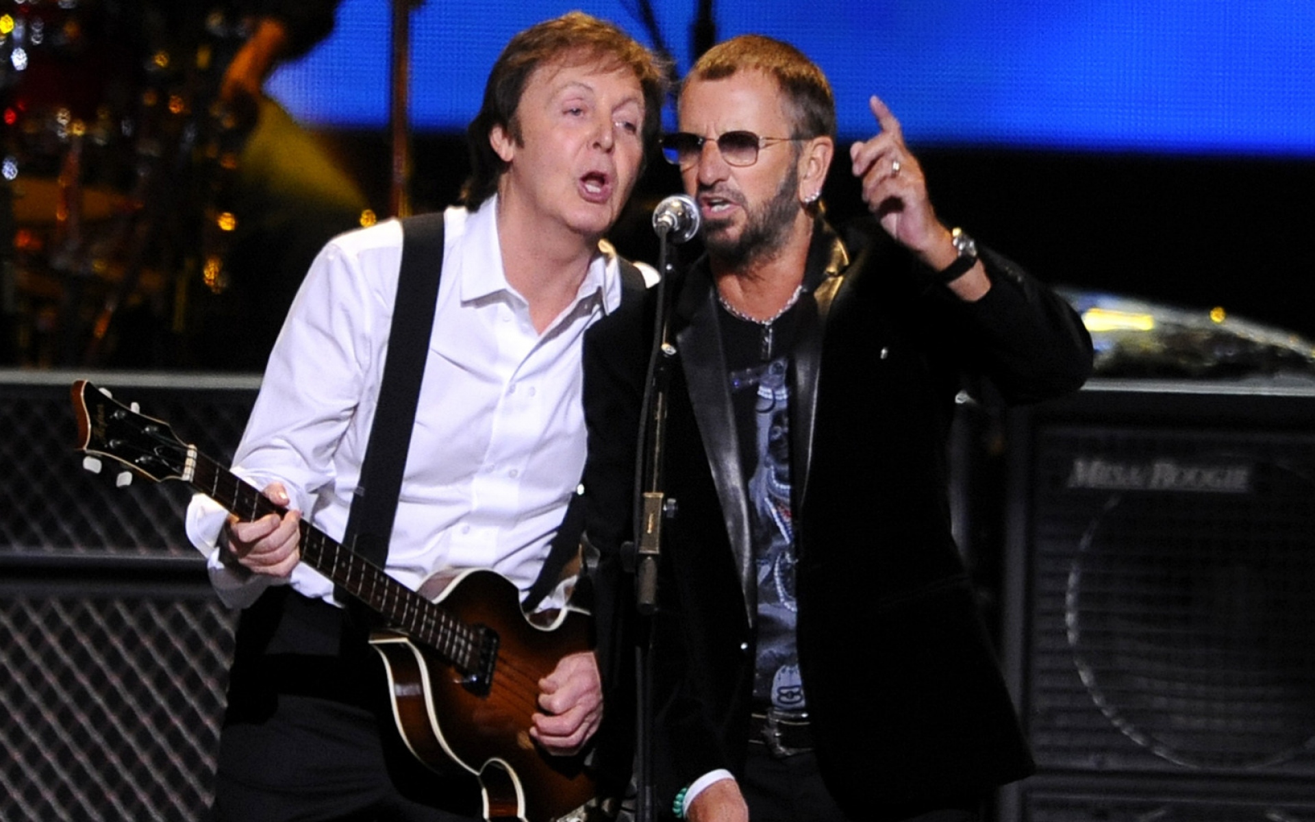 Картинки Paul mccartney, ringo starr, 50-летие битлов, битлов, юбилей фото и обои на рабочий стол