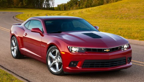Chevrolet, camaro, ss, 2013, красный