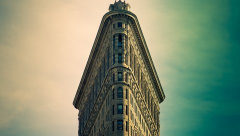 Nyc, Нью-Йорк, Манхэттен, плоское здание