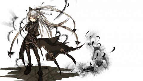 Shirogane usagi, девушка, искусство, плащ, дым