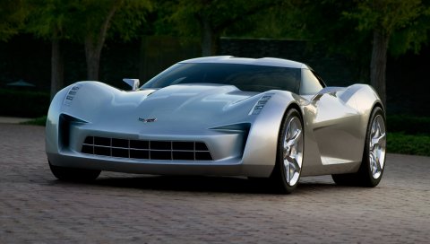 Chevrolet, корвет, скат, серый, автомобили