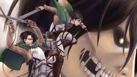 Shingeki no kyojin, искусство, sora-tsu, аниме
