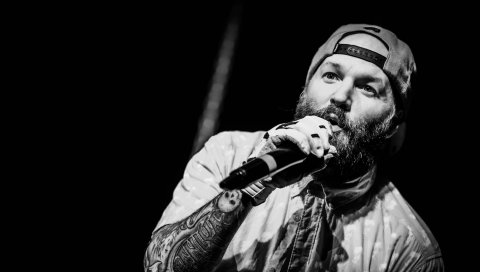 Fred durst, limp bizkit, музыка, rapcore, черный белый