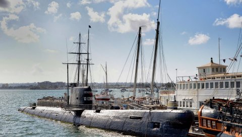 Морской музей, сан диего, подводная лодка b-39, калифорния, сан-диго-бухта