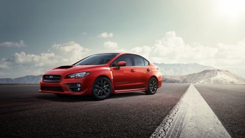 Subaru impreza, wrx sti, 2015, красный, трек