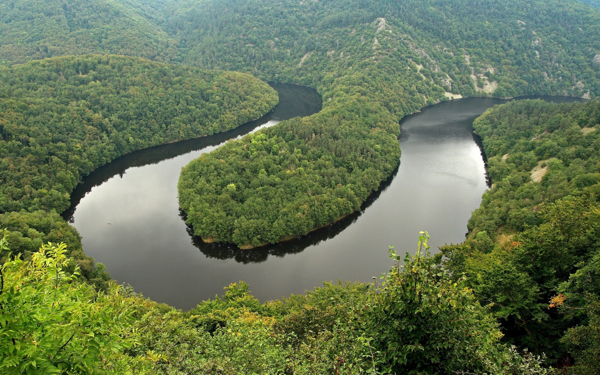 Картинки Пейзаж, трава, река фото и обои на рабочий стол