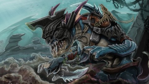 Slark, nightcrawler, art, dota 2