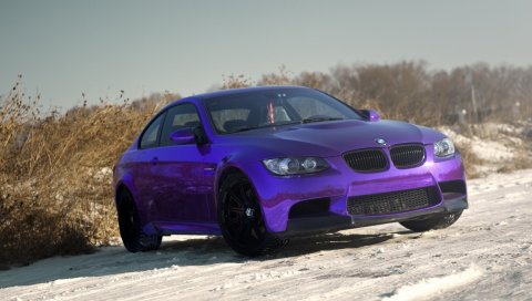 M3, bmw, тюнинг, фиолетовый, хром