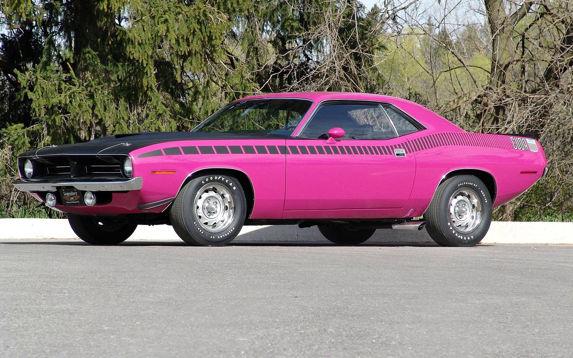 Картинки 1970, plymouth, cuda, pink фото и обои на рабочий стол
