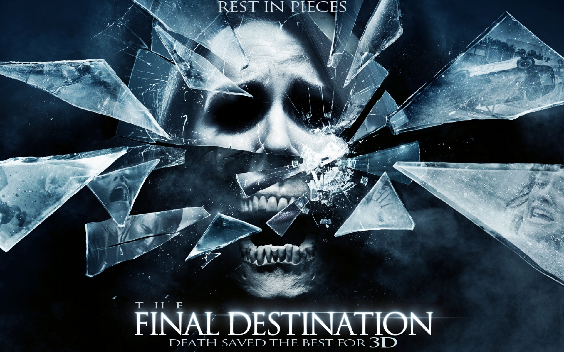 Разбитая обложка. Пункт назначения 4 - Final destination 4 [2009]. Пункт назначения - Final destination [2000]. Пункт назначения 4 Постер.