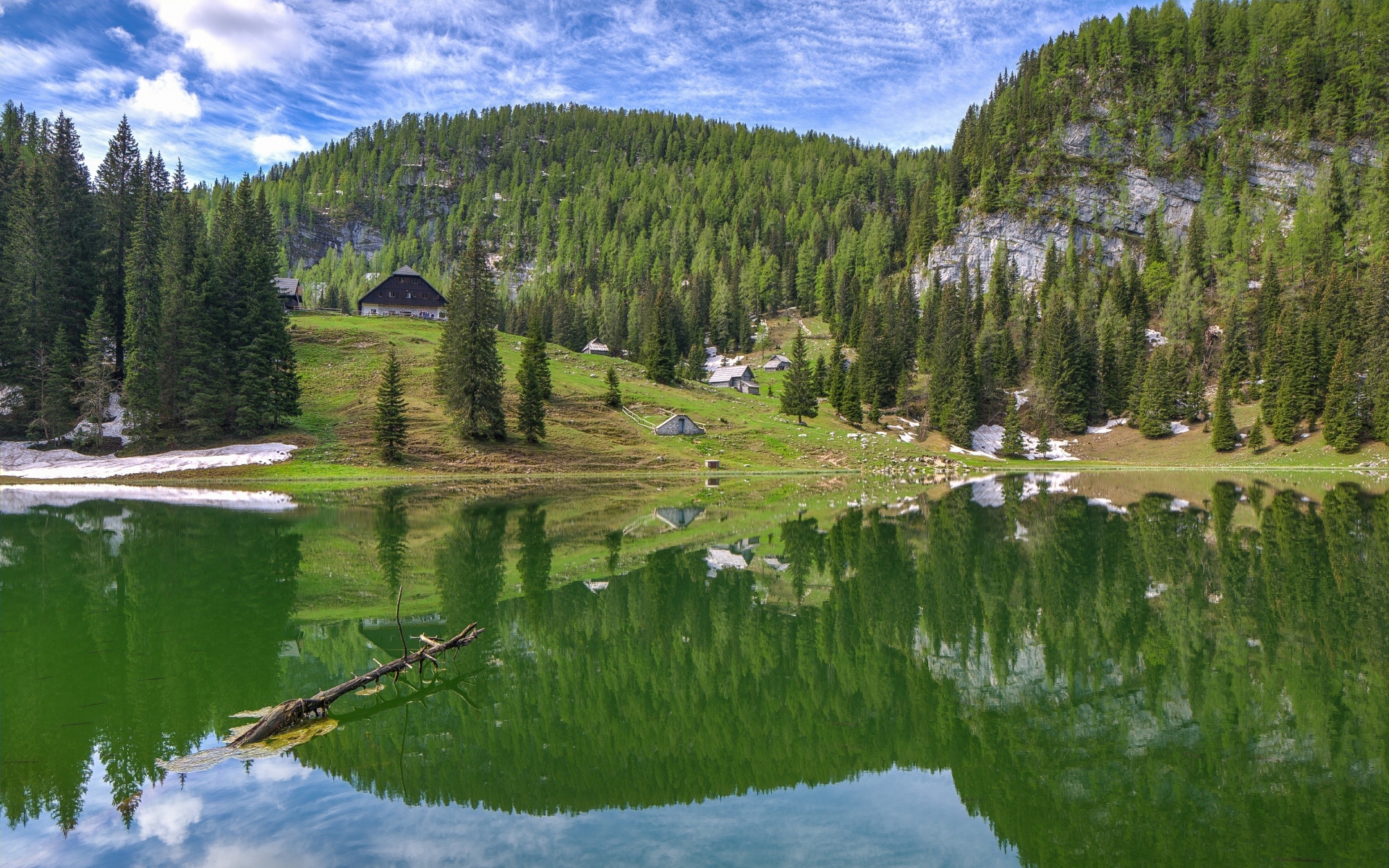 Картинки горы, озеро , отражение, деревья фото и обои на рабочий стол