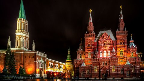 Москва, Россия, красная площадь, улица николай башня, государственный исторический музей