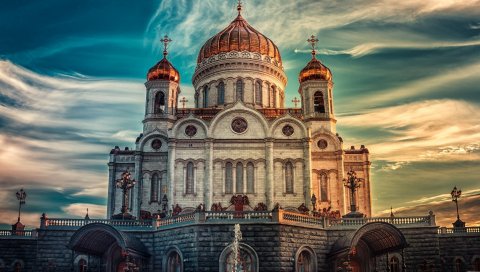 собор христа спасителя, Россия, Москва, HDR