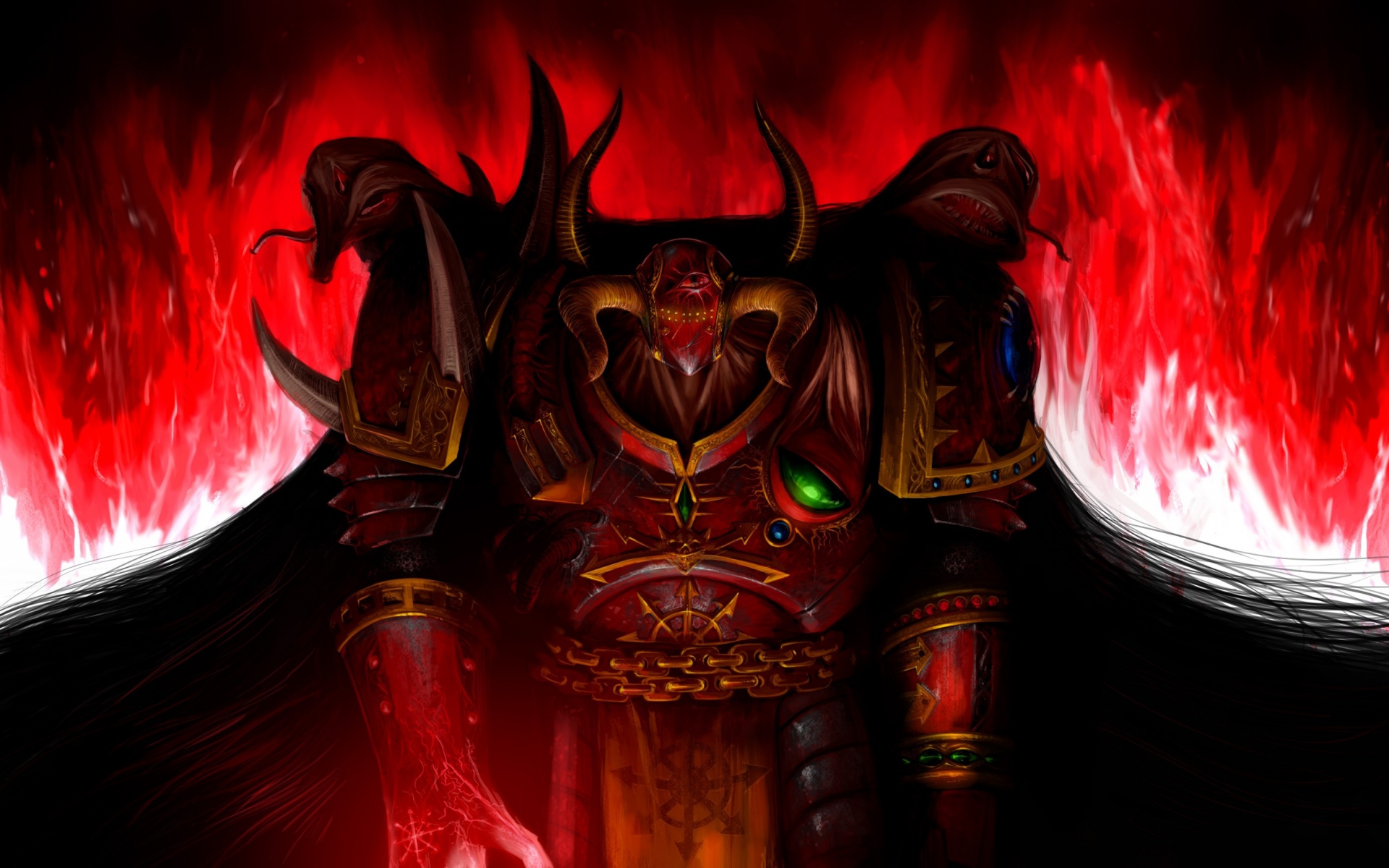 Картинки хаос, десантник, доспехи, Warhammer 40000 фото и обои на рабочий стол