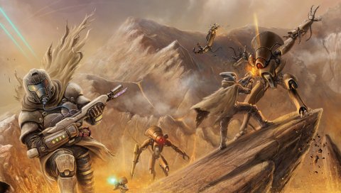 судьба, Bungie, боевые, роботы, солдаты, оружие, породы