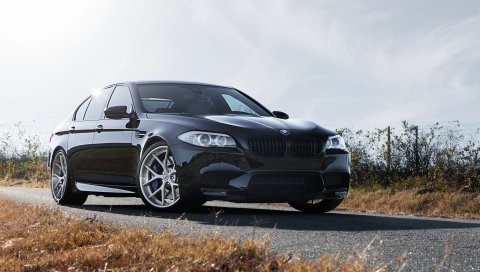 f10, m5, черный, бмв, вид спереди