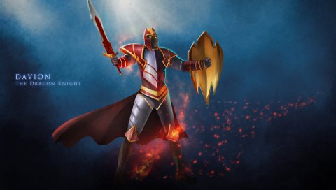 дэвионовских, дракон рыцарь, DotA 2, искусство