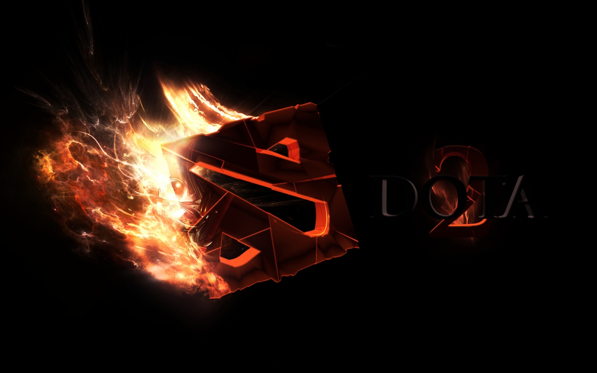 Картинки DOTA 2, искусство, логотип, огнь фото и обои на рабочий стол