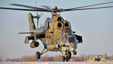 вертолет, Ми-24, советский, Россия, транспорт, военный, вертолет