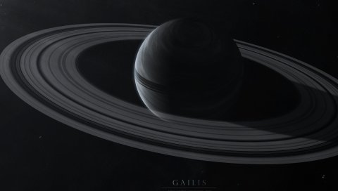 Gailis, планета, кольца , звезды,пространство ,