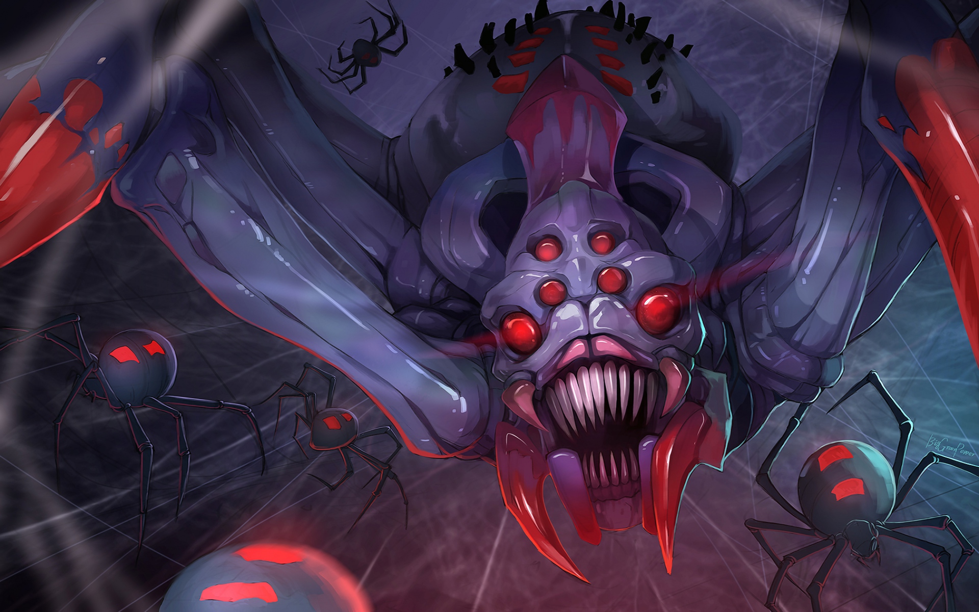 Картинки Broodmother, DOTA 2, искусство фото и обои на рабочий стол