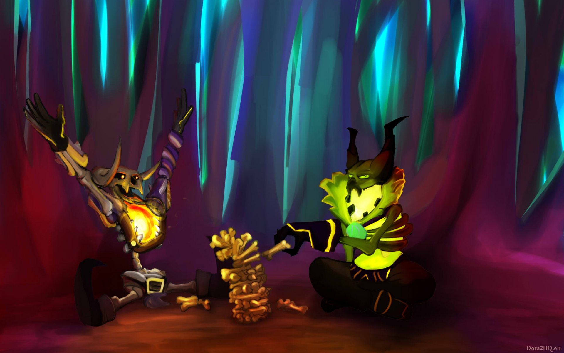 Картинки Clinkz, Pugna, DOTA 2, искусство фото и обои на рабочий стол