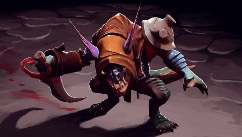 Slark, дота 2, искусство, пользовательский набор