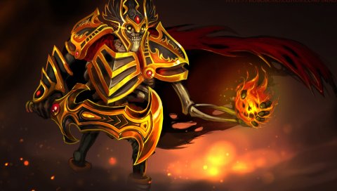 скелет король, dota2, черный феникс набор