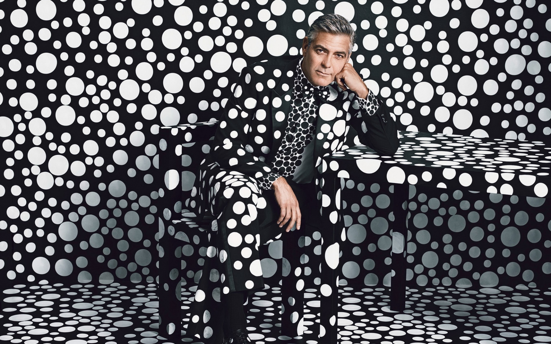 Картинки George clooney, актер, фотосессия, горох, текстура фото и обои на рабочий стол