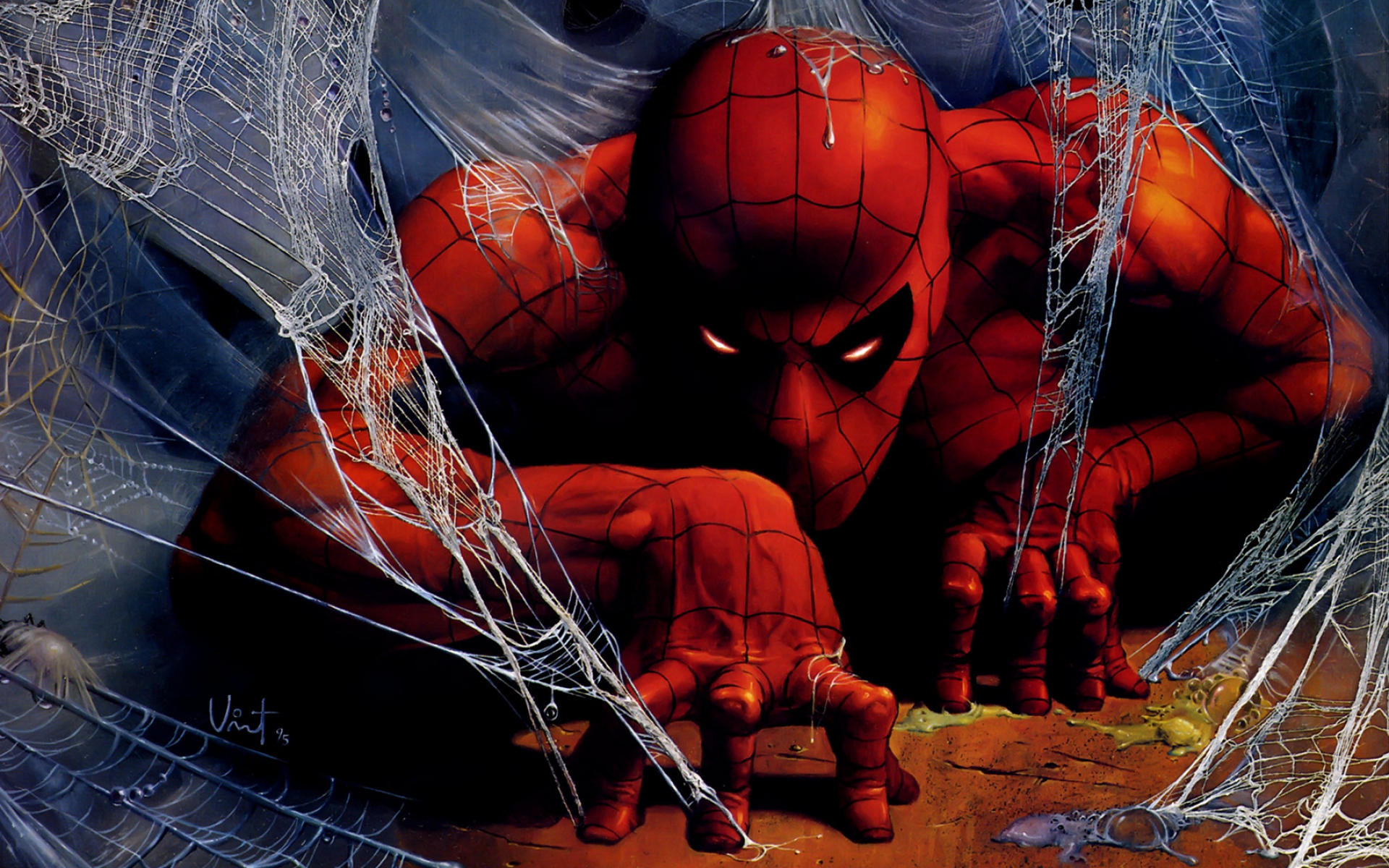 Картинки Человек-паук, человек-паук, паутина, искусство фото и обои на рабочий стол