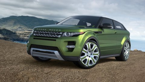 Land Rover, Range Rover, evoque, зеленый, автомобиль, авто