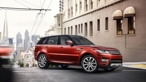 Land Rover, Range Rover, Suv, Красный, Город