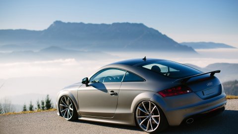 Audi tt, австрия, туман, тюнинг, горы