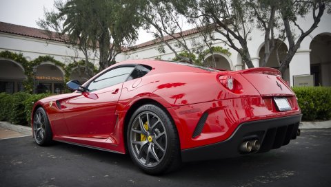 Ferrari, 599, gto, красный, суперкар