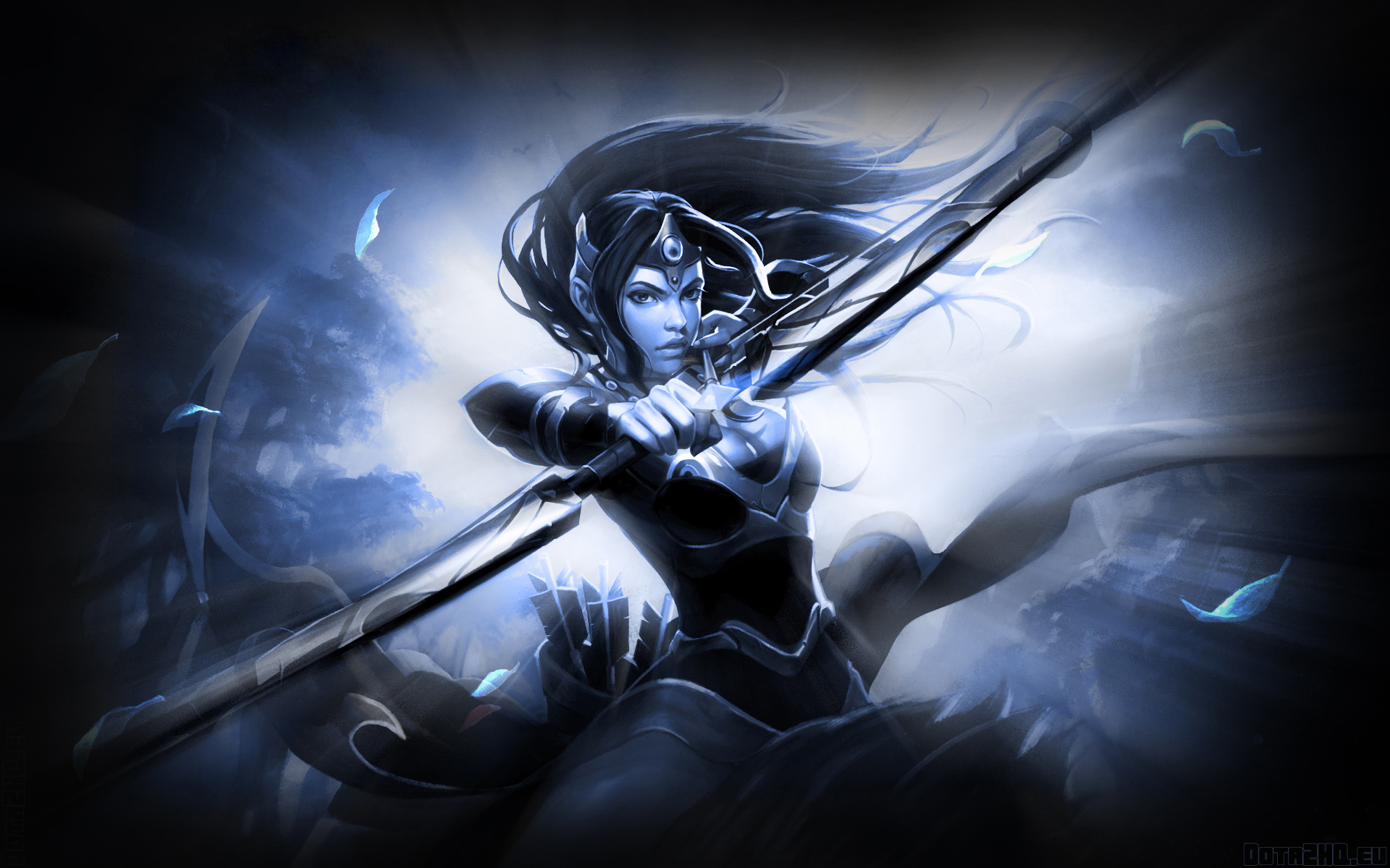Картинки Mirana, art, dota 2 фото и обои на рабочий стол