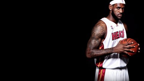 Lebron james, nba, miami, heat, background, ball, tattoo
