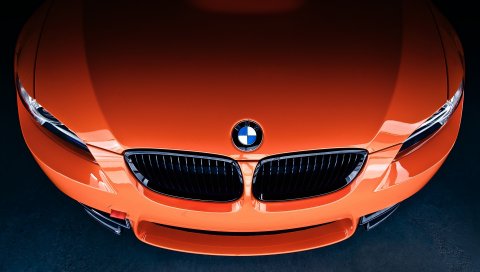 Bmw, m3, передний, оранжевый, ярлык, значок