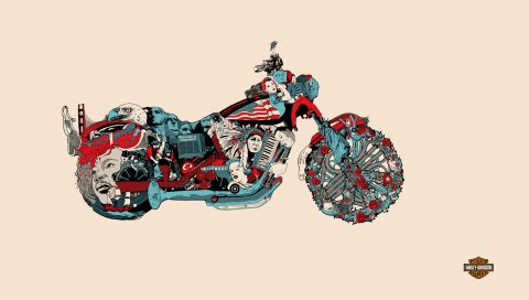 Harley davidson реклама, harley davidson, история, мотоцикл, велосипед, фон
