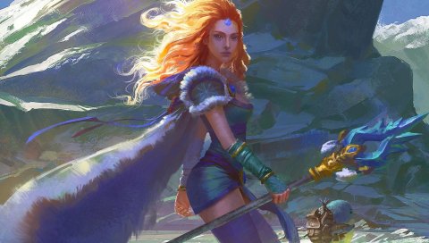 Рилай, дота 2, хрустальная дева, искусство