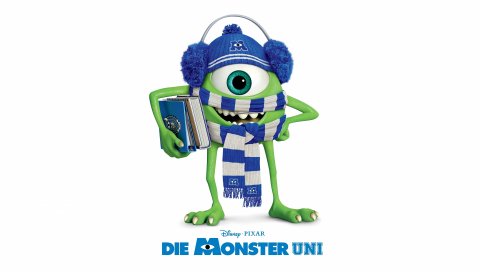 Монстры университета, майк wazowski, шарфы, шляпы, книги, Дисней, Pixar