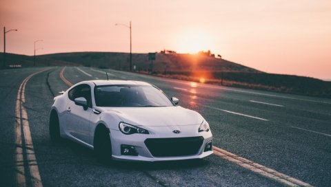 Subaru brz, subaru, cars, sunset