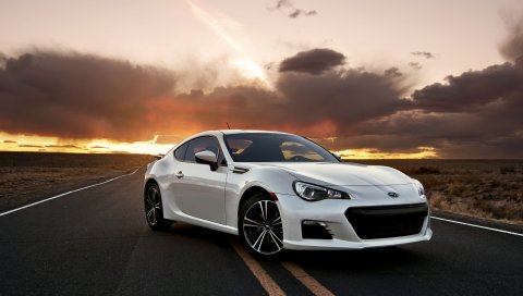 Subaru brz, автомобиль, дорога