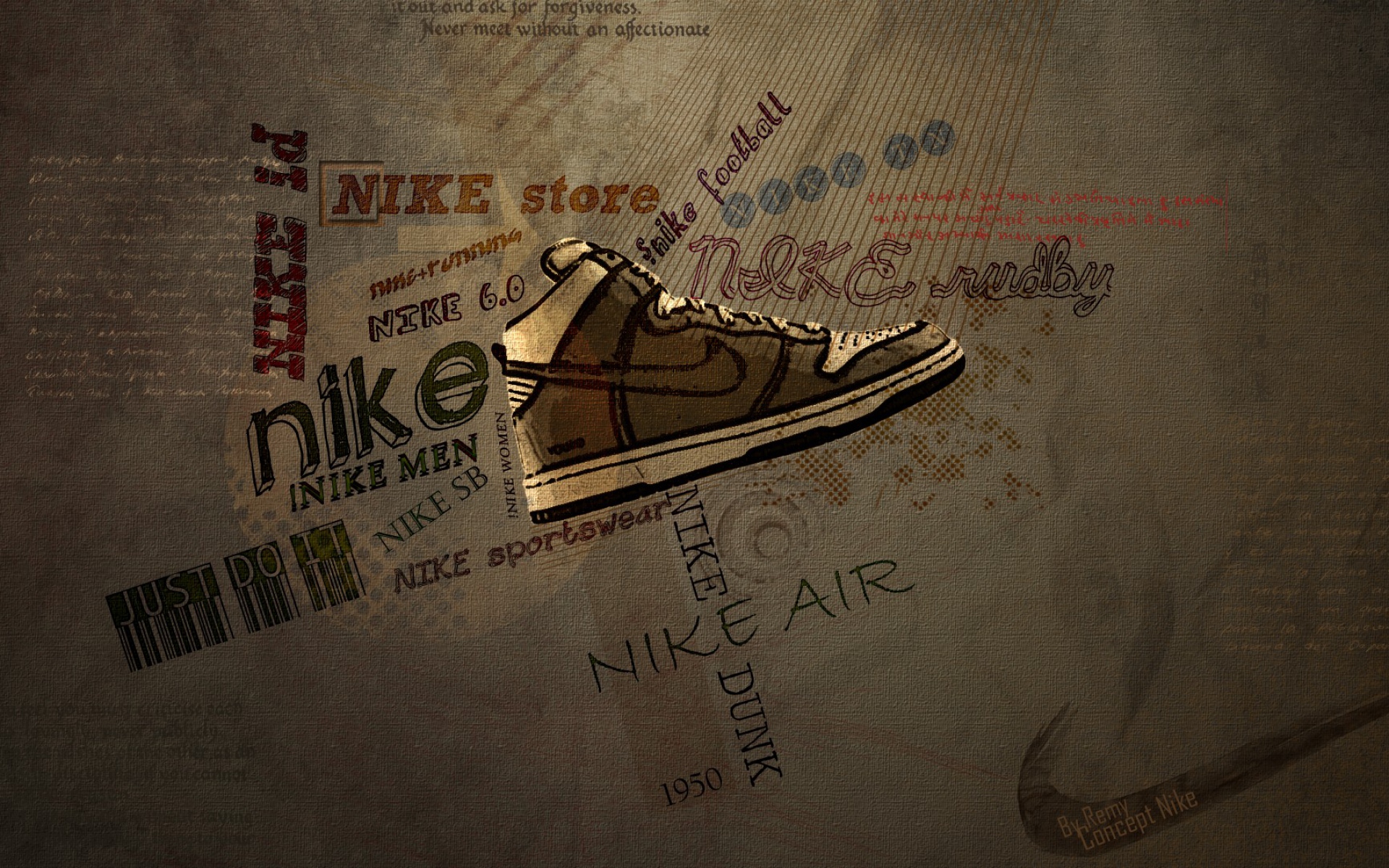Картинки Nike, концепт-арт, бренд, спорт, обувь фото и обои на рабочий стол