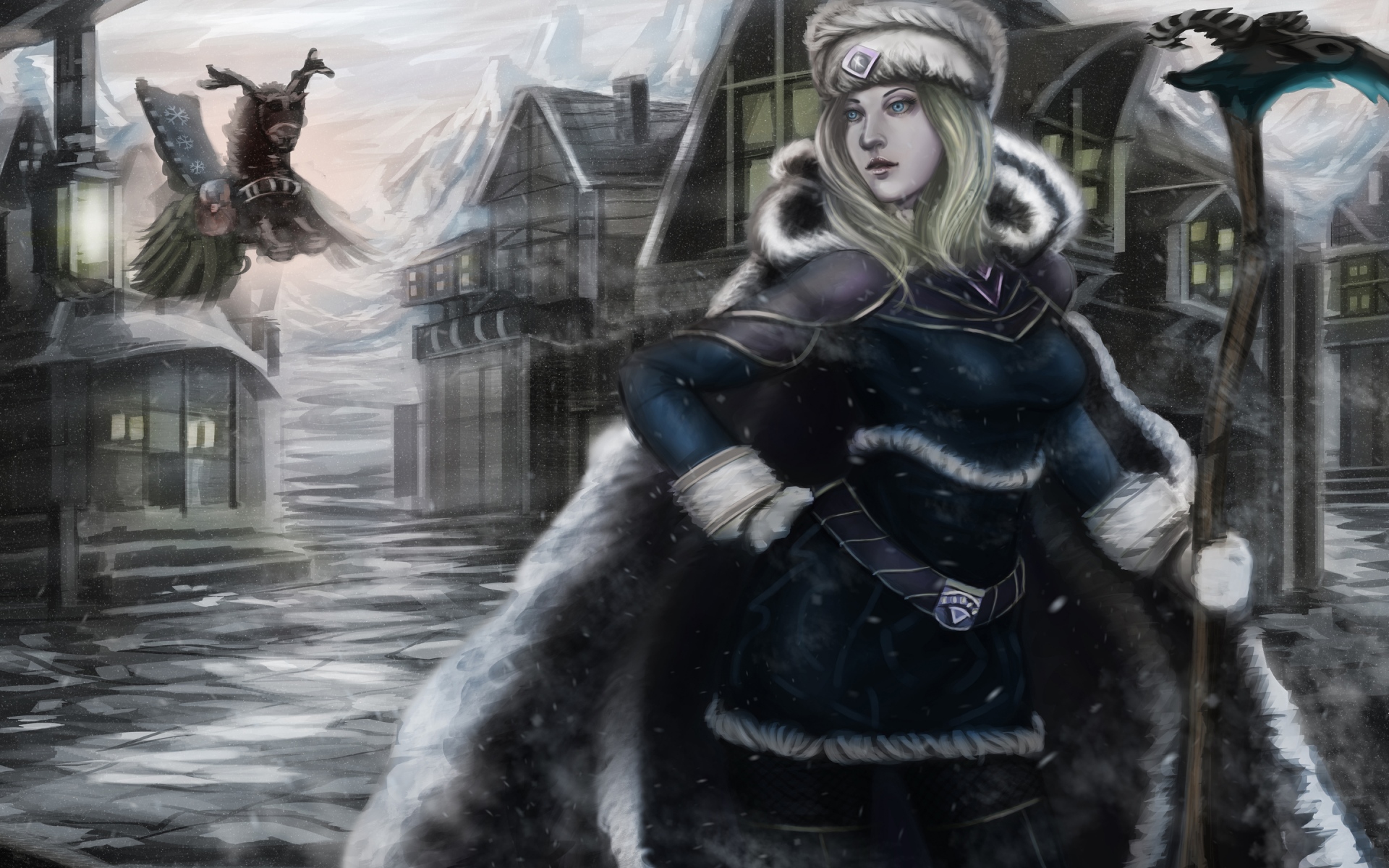 Картинки Xmas rylai crestfall, dota 2, art фото и обои на рабочий стол
