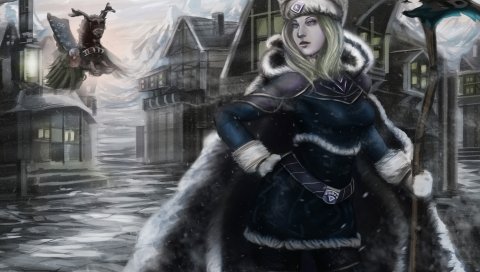 Xmas rylai crestfall, dota 2, art
