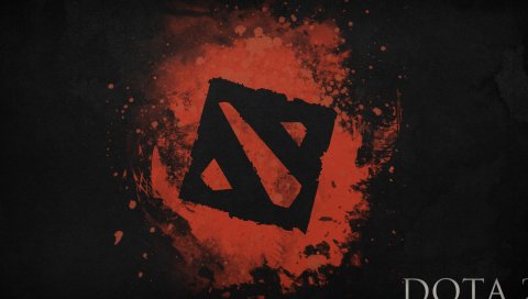 Dota 2, черный логотип, искусство