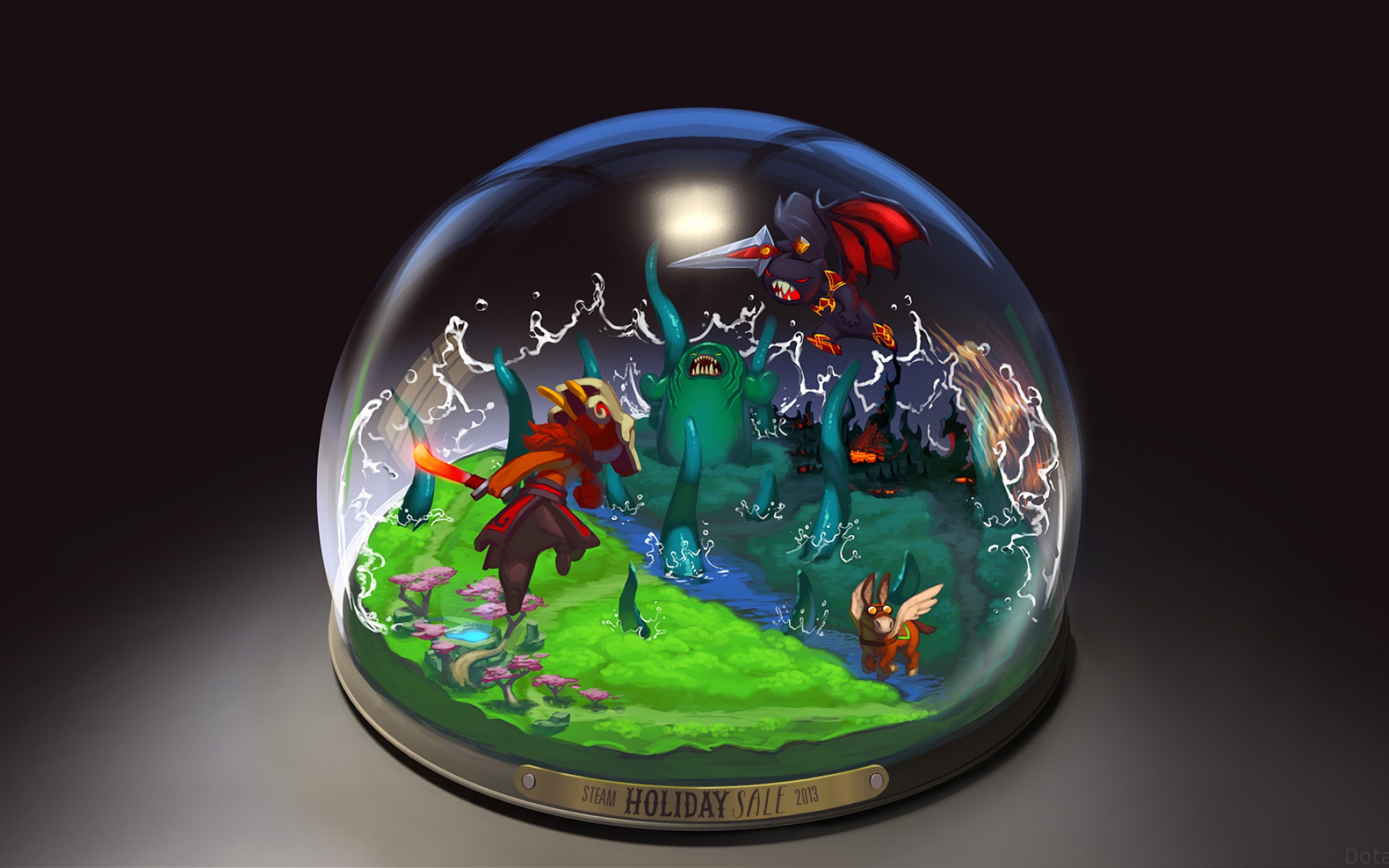 Картинки Dota 2, снежный шар, игрушка фото и обои на рабочий стол