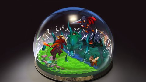 Dota 2, снежный шар, игрушка