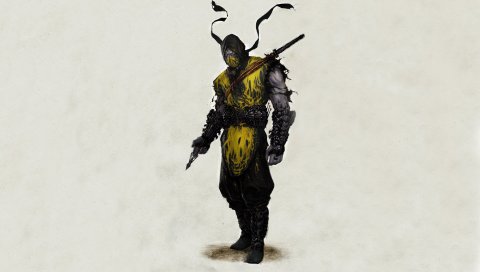 Скорпион, смертный комбат, воин, искусство